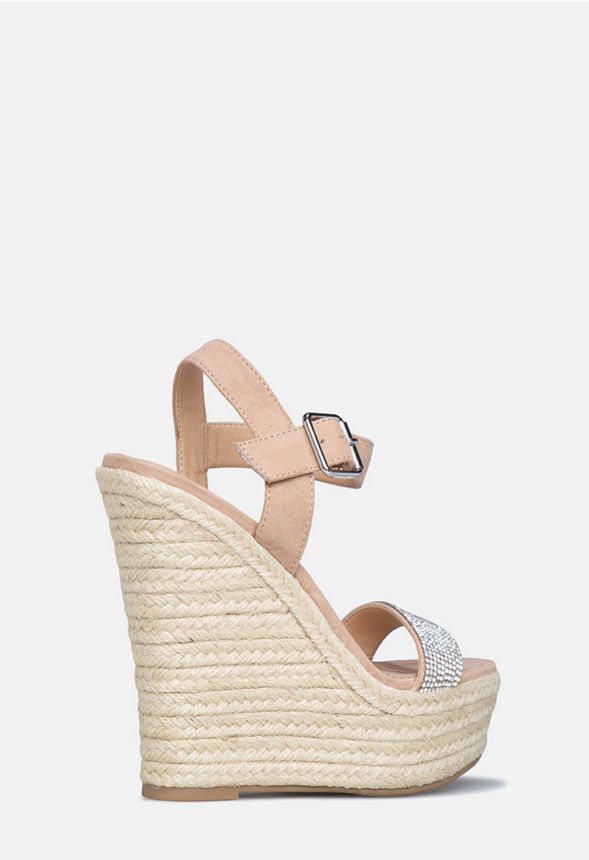 Lotus Espadrille Wedge Sandal in Beige - Get great deals at JustFab