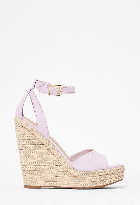 Tally Espadrille Wedge in Lilac - Get great deals at JustFab