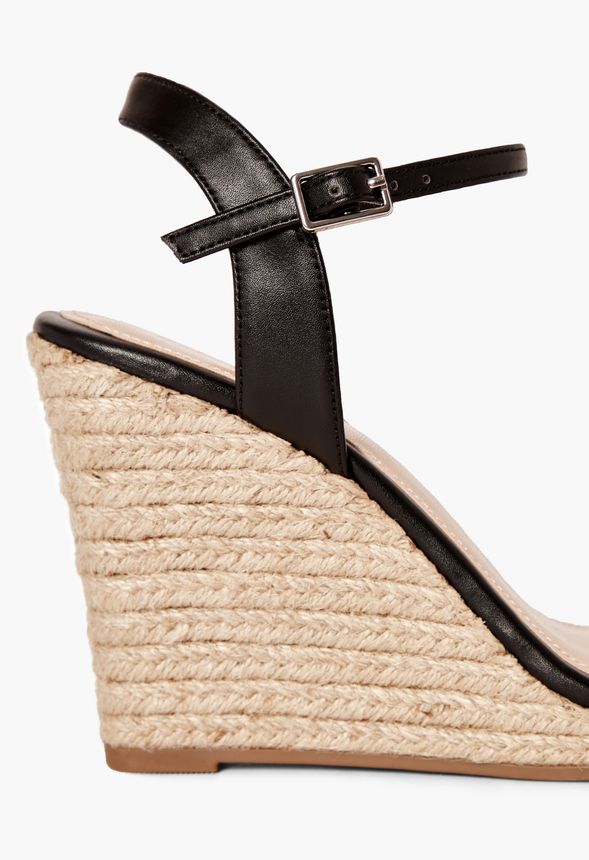 black espadrilles with ankle strap
