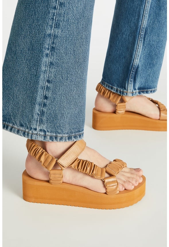 Taneisa Rouched Strap Wedge
