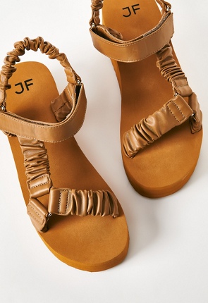 Taneisa Ruched Strap Wedge