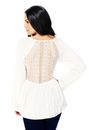 Crochet Back Peasant Top