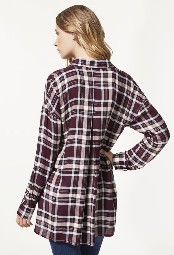 Oversized Plaid Button Up