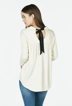 Back Bow Shirt in Dark Olive - Get great deals at JustFab