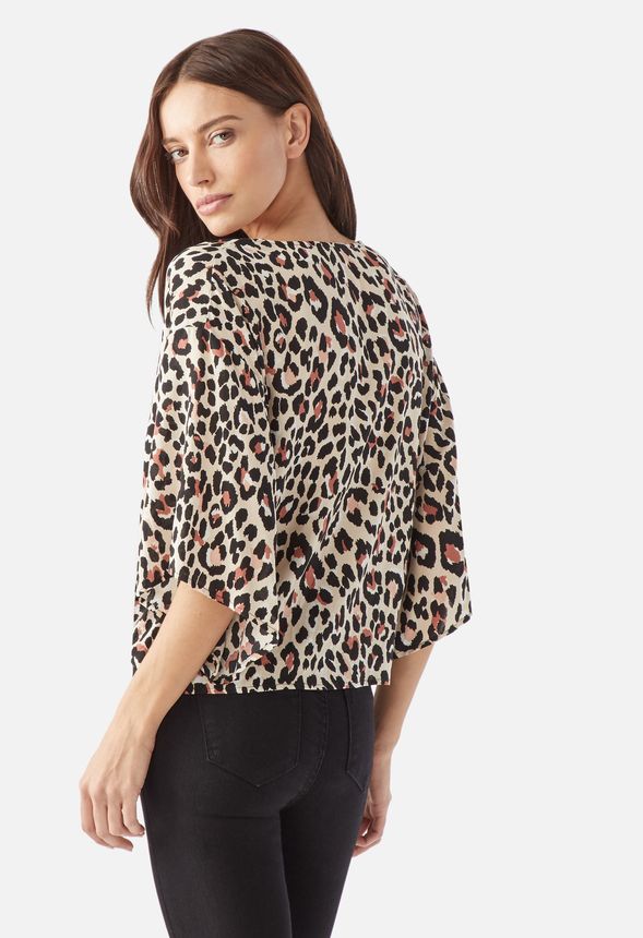 Dolman Sleeve Blouse in LEOPARD PRINT - Get great deals at JustFab