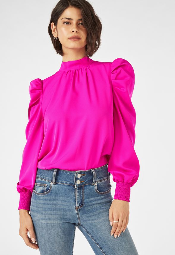 girls puff sleeve blouse