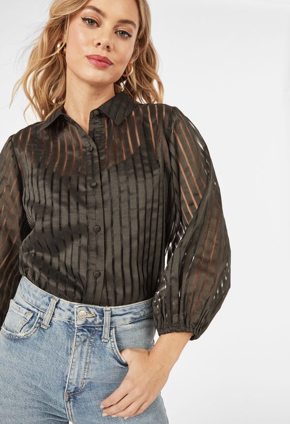 organza sleeve shirt