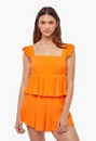 Gauze Ruffle Top